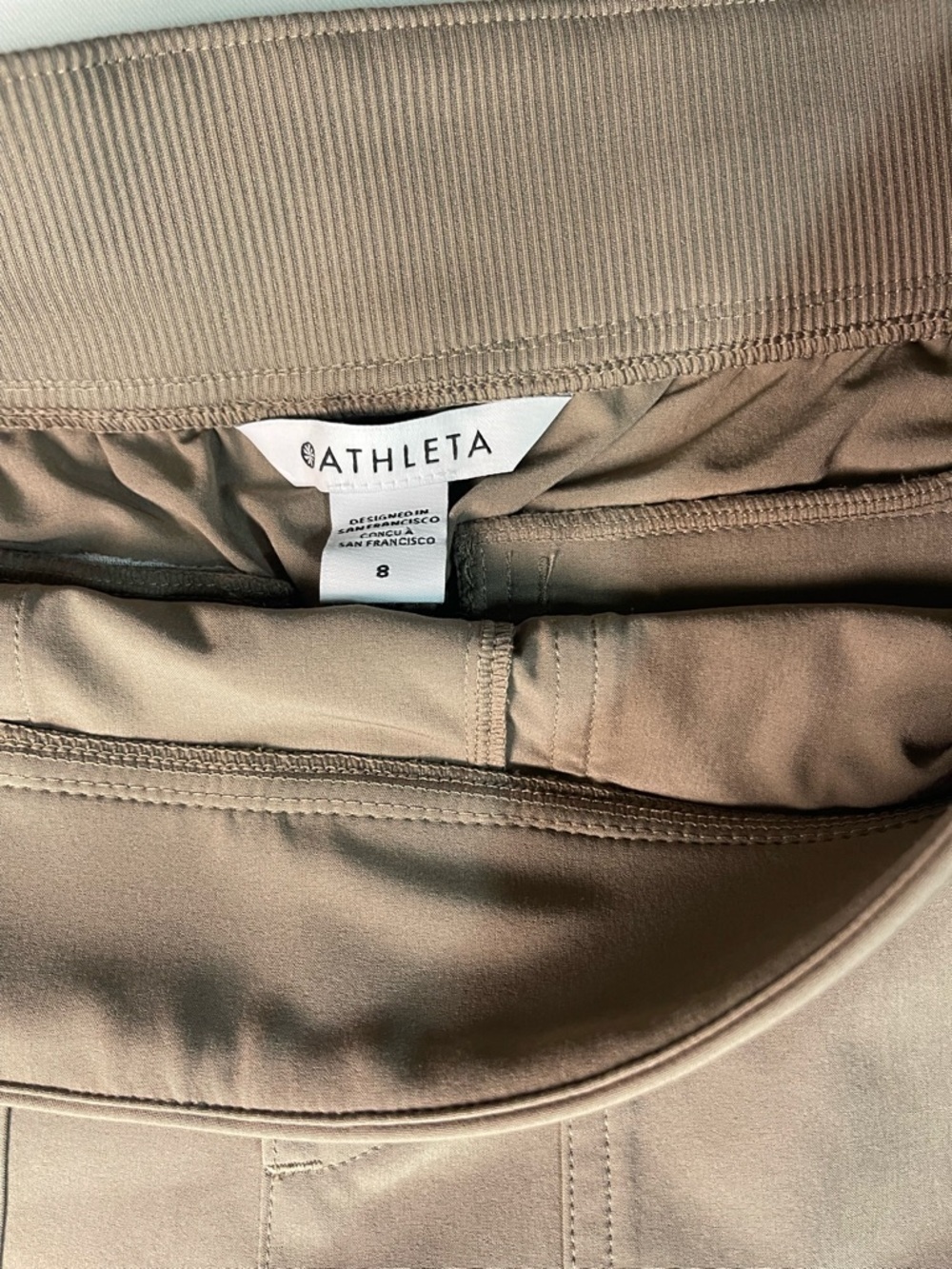 Athleta Taupe Cropped Cargo Joggers - Picture 4 of 9